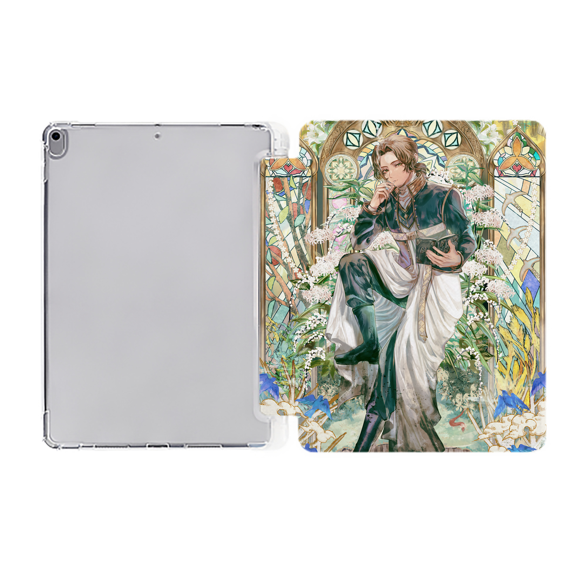 （画像用） 葬送のフリーレン Frieren IPad ケース ペン収納付き 三つ折りスタンド PUレザー×シリコン 対応機種9.5/10.5/10.9インチ